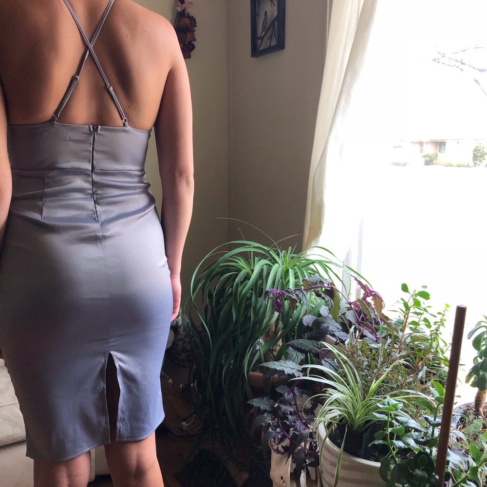 Crossover midi dress